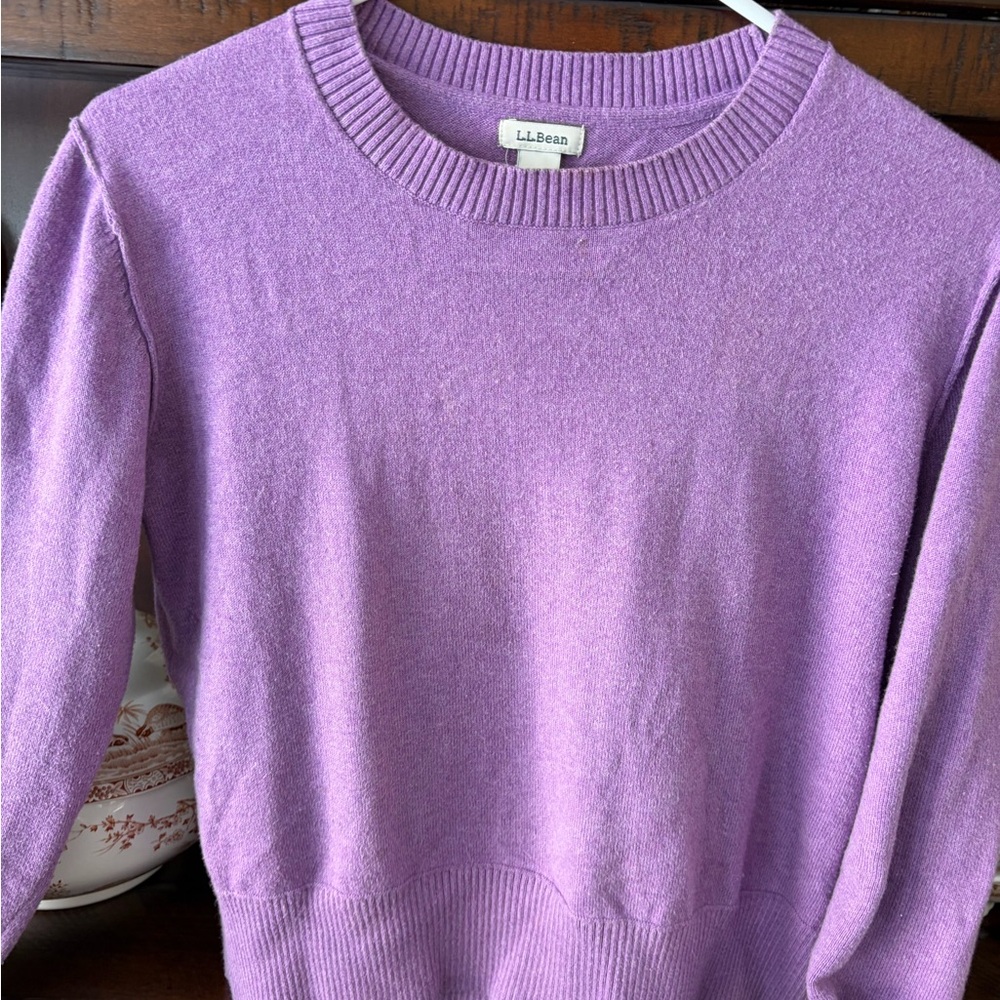 L.L. Bean Women's Lavender Crew Neck Sweater